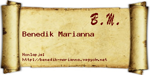 Benedik Marianna névjegykártya